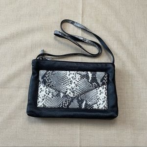 Ted Baker ‘Jessiee’ Black Leather Crossbody Bag Purse